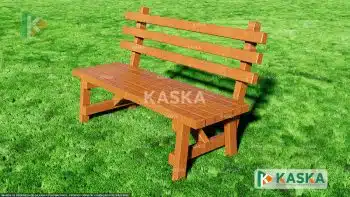 Banco de Madeira com Encosto - K-31
