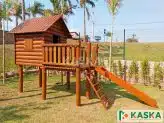 Playground Infantil em Madeira - Ref. 389 - Cabana Alpina