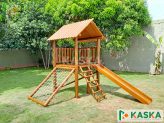 Playground Infantil em Madeira - Ref. 456 - Casa do Tarzan Simples - KASKA